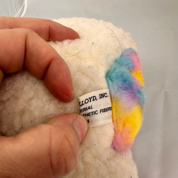 House Of Lloyd Wool Plush Lamb Pastel Colorblock Stuffed Animal Sheep Vtg Easter - Picture 4 of 6